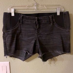 Maternity Shorts - Black cut offs.  Size 6